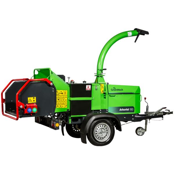 GreenMech Arborist 150D woodchipper cut out on white background