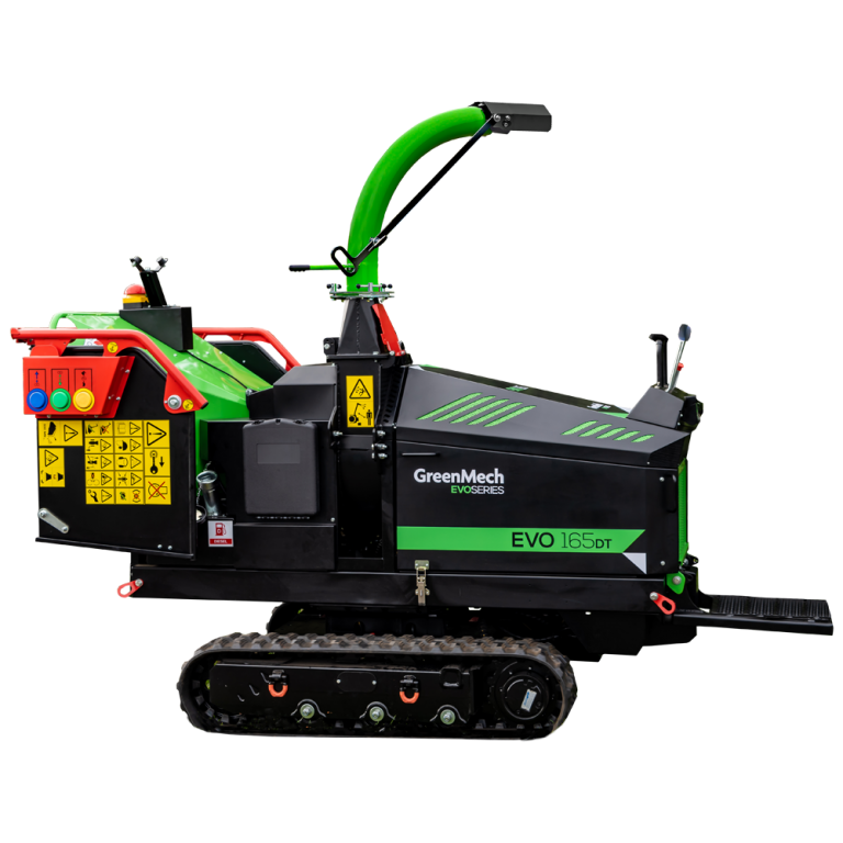 GreenMech EVO 165DT woodchipper cut out on white background