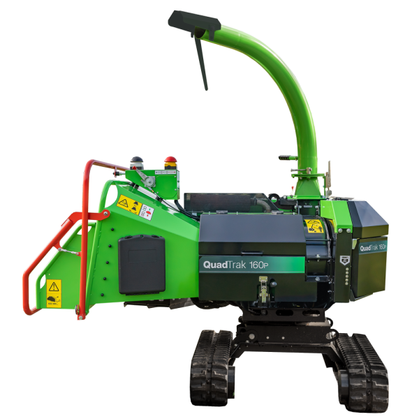 GreenMech QuadChip 160P woodchipper cut out on white background